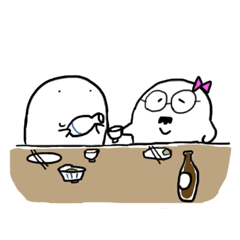 [LINEスタンプ] ぽこ・もこ