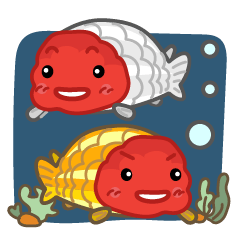 [LINEスタンプ] Goldfish Love Ranchu