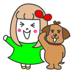 [LINEスタンプ] ユメコとモモです。仲良くしてね！の画像（メイン）