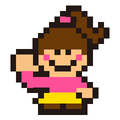 [LINEスタンプ] DOTMAN'S 8bit GIRLの画像（メイン）