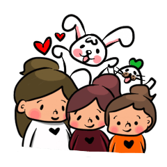 [LINEスタンプ] three little sisters part 2の画像（メイン）