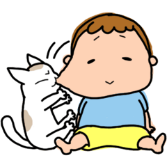 [LINEスタンプ] トコトコたっくん と ねこの画像（メイン）