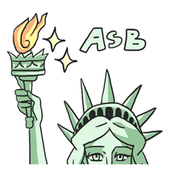 [LINEスタンプ] AsB - The Statue Of Liberty Festival