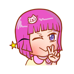 [LINEスタンプ] Little Girl Ayakaの画像（メイン）