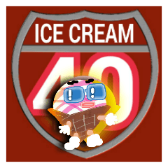 [LINEスタンプ] 40 ICE CREAMの画像（メイン）