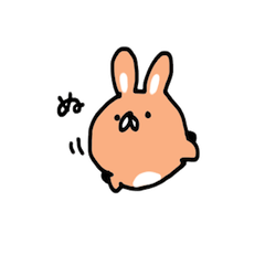 [LINEスタンプ] のんびりちびうさぎ