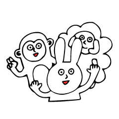 [LINEスタンプ] 干支動物の日常 (JPver.)