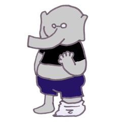 [LINEスタンプ] ミステリアスぞうさん