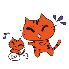 [LINEスタンプ] 子づれねこ