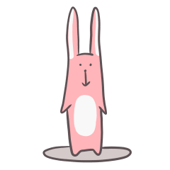 [LINEスタンプ] まぁまぁほそ長いうさぎの画像（メイン）