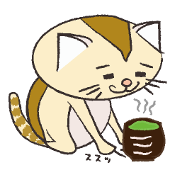 [LINEスタンプ] 前髪の生えたねこ