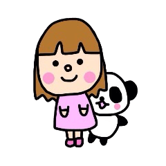 [LINEスタンプ] Girl＆Pandaータメ口＆敬語MIXーの画像（メイン）