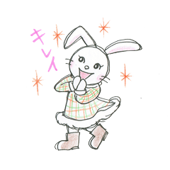 [LINEスタンプ] うさピョン子ちゃんの画像（メイン）