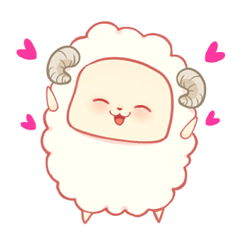 [LINEスタンプ] ひつじのふわくん