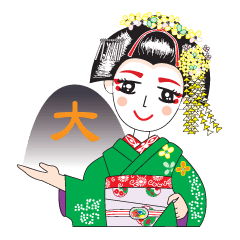 [LINEスタンプ] 舞妓のななちゃん