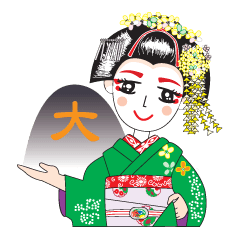 [LINEスタンプ] 舞妓のななちゃんの画像（メイン）