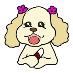 [LINEスタンプ] Toy poodle Waffle - real life