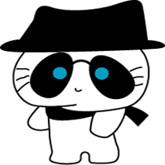[LINEスタンプ] パンダ メガネコの画像（メイン）