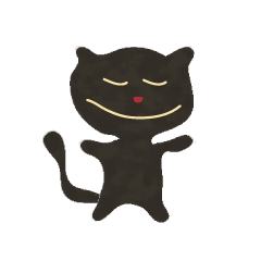 [LINEスタンプ] Nong Black Cat (EN)