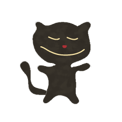 [LINEスタンプ] Nong Black Cat (EN)の画像（メイン）