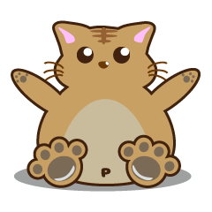 [LINEスタンプ] デブ猫ぴーすけの画像（メイン）