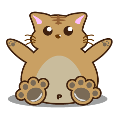 [LINEスタンプ] デブ猫ぴーすけ