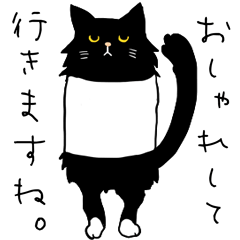 [LINEスタンプ] 黒猫さんスタイリッシュ