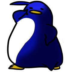[LINEスタンプ] 呑気なペンギンぽい生き物の画像（メイン）