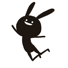 [LINEスタンプ] 黒うさ、ときどき白うさ