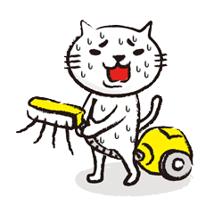 [LINEスタンプ] とても白い猫 3の画像（メイン）