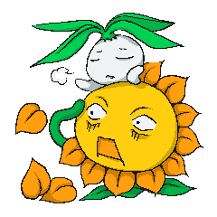[LINEスタンプ] Helianthus ＆ Raphanus