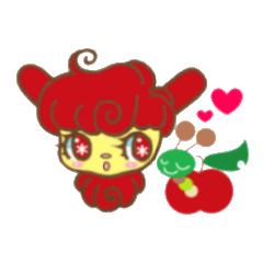 [LINEスタンプ] りんごうさぎのスタンプ