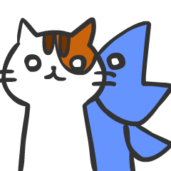 [LINEスタンプ] さかな＆ねこの弱肉強食スタンプ