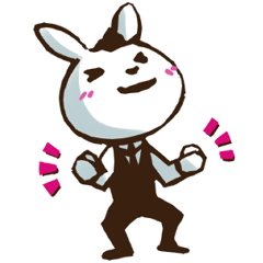 [LINEスタンプ] 会社員うさおの画像（メイン）