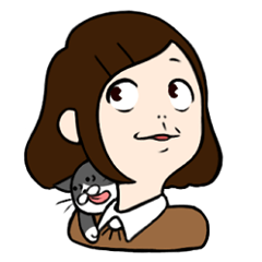 [LINEスタンプ] 顔がうるさい女子高生と猫の画像（メイン）