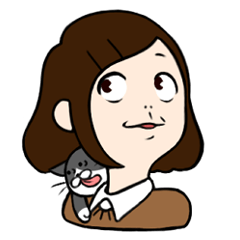 [LINEスタンプ] 顔がうるさい女子高生と猫