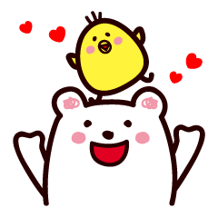 [LINEスタンプ] シロクマとたまにヒヨコの画像（メイン）