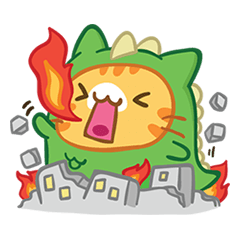[LINEスタンプ] What does the cat say ... Meow 2