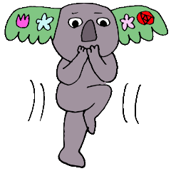 [LINEスタンプ] 花咲くコアラの画像（メイン）