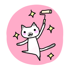 [LINEスタンプ] 掃除・断捨離ねこスタンプの画像（メイン）