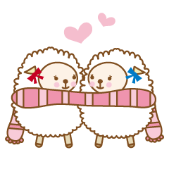 [LINEスタンプ] 双子ひつじちゃんの画像（メイン）