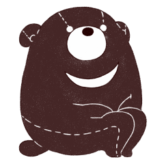 [LINEスタンプ] ツキノワグマのわぐまさん