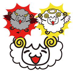 [LINEスタンプ] 天使のメリリーさんと悪魔のメリリーさんの画像（メイン）