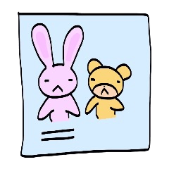 [LINEスタンプ] うさ子とくま子 うさVer.