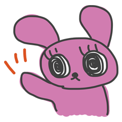 [LINEスタンプ] ぴんくうさぎちゃんの画像（メイン）