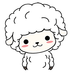 [LINEスタンプ] ふわもこヒツジちゃんの画像（メイン）