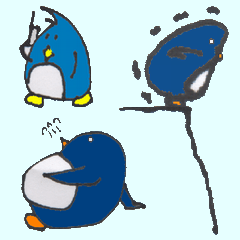 ゆるかわペンギン親子