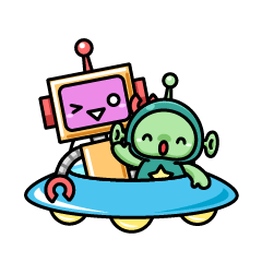 [LINEスタンプ] ロボットと宇宙人の画像（メイン）