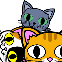 [LINEスタンプ] ネコ．ねこ．猫！！！