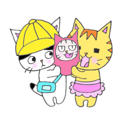 [LINEスタンプ] 3にゃんこ ママ編の画像（メイン）